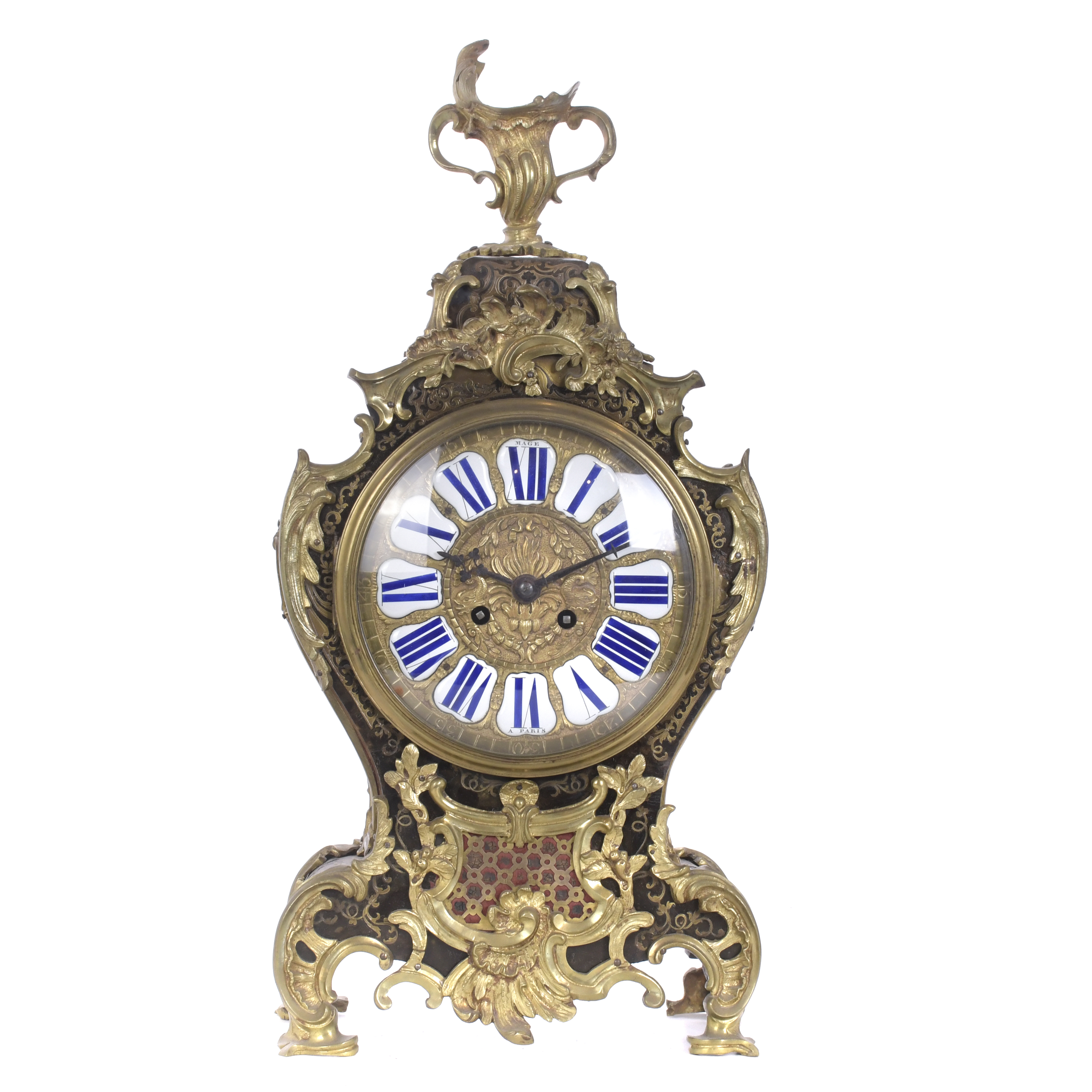 NAPOLEON III BOULLE TABLE CLOCK, CIRCA 1870.