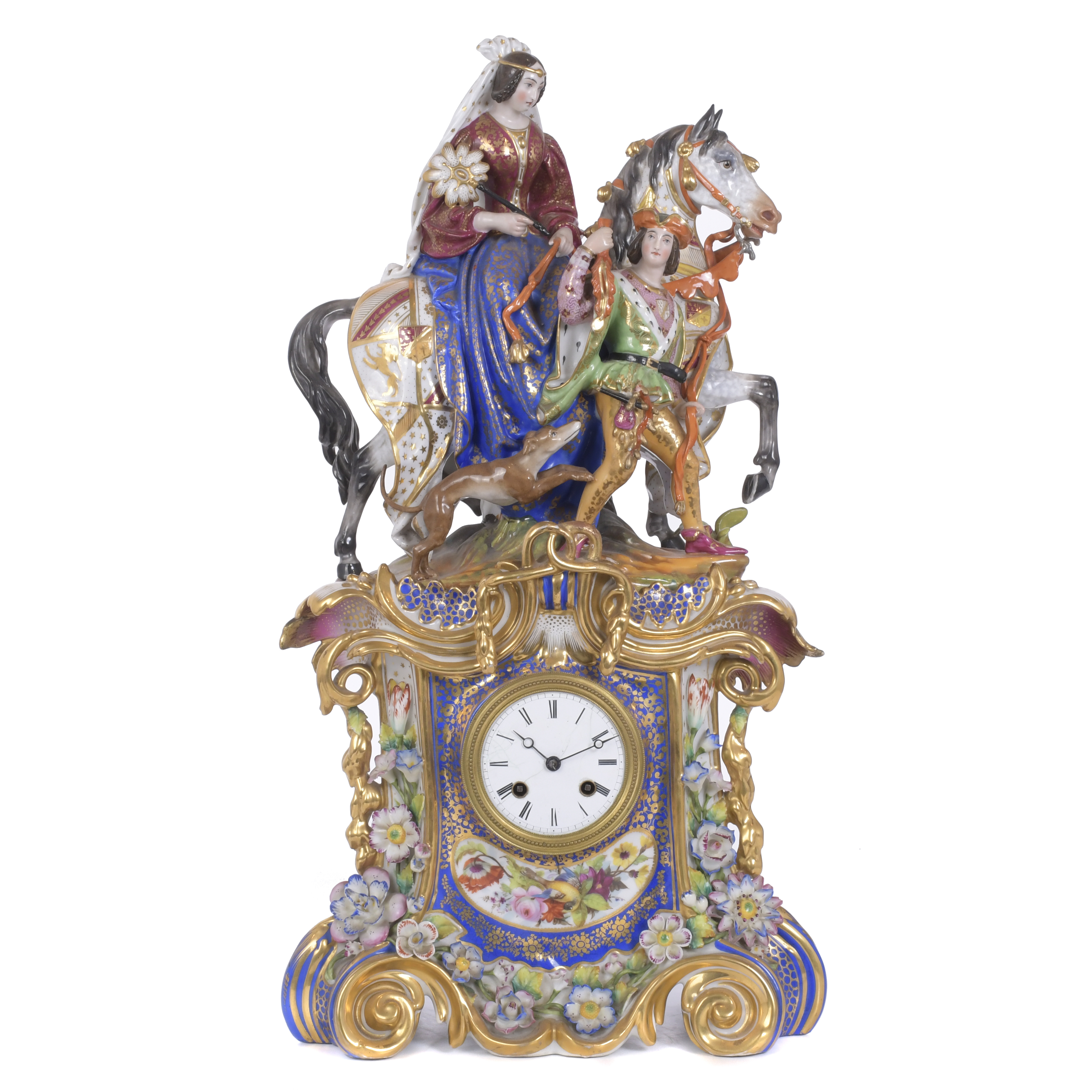 AFTER MODELS BY JACOB PETIT (1796-1868). TABLE CLOCK IN POR