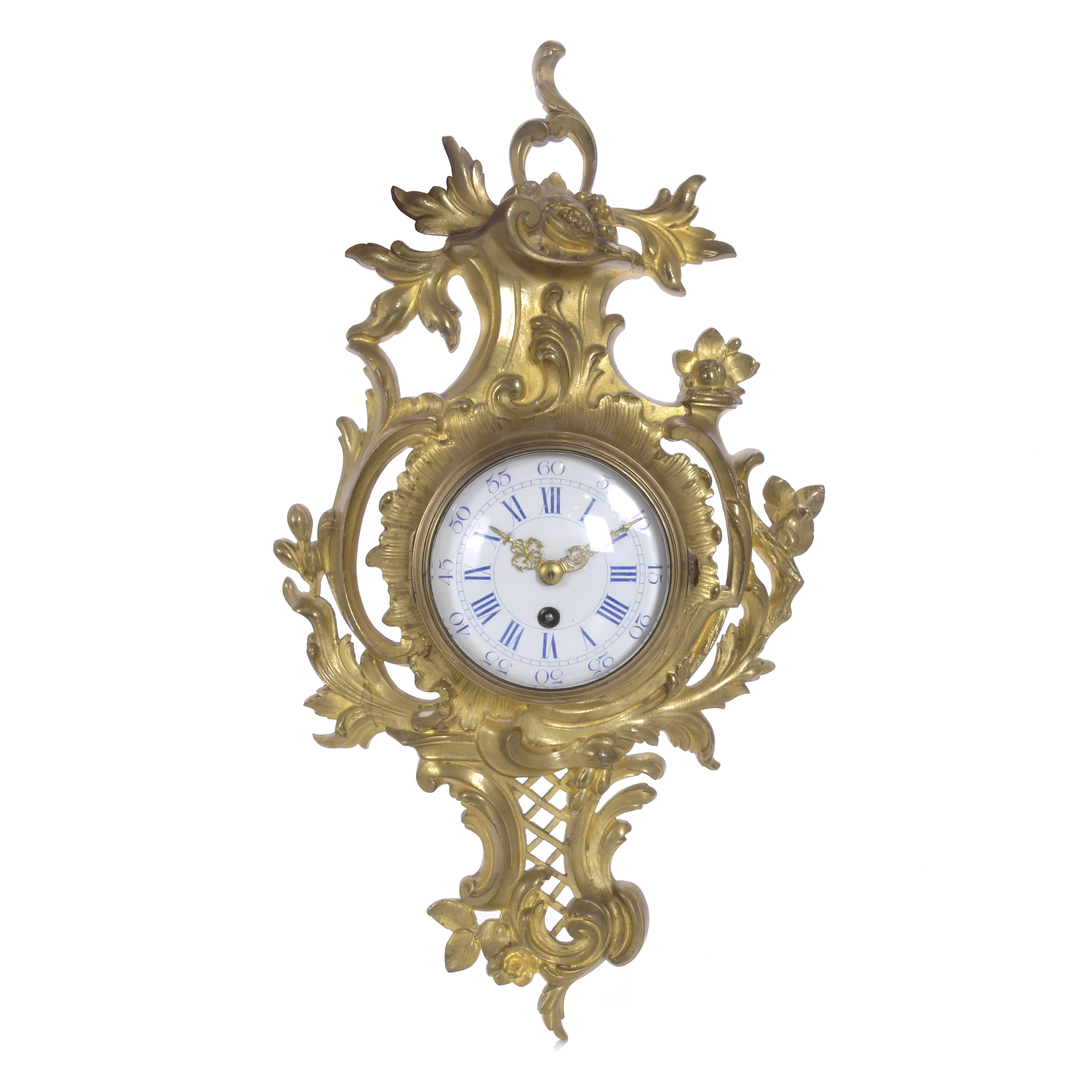 LOUIS XV STYLE CLOCK, 19TH CENTURY.