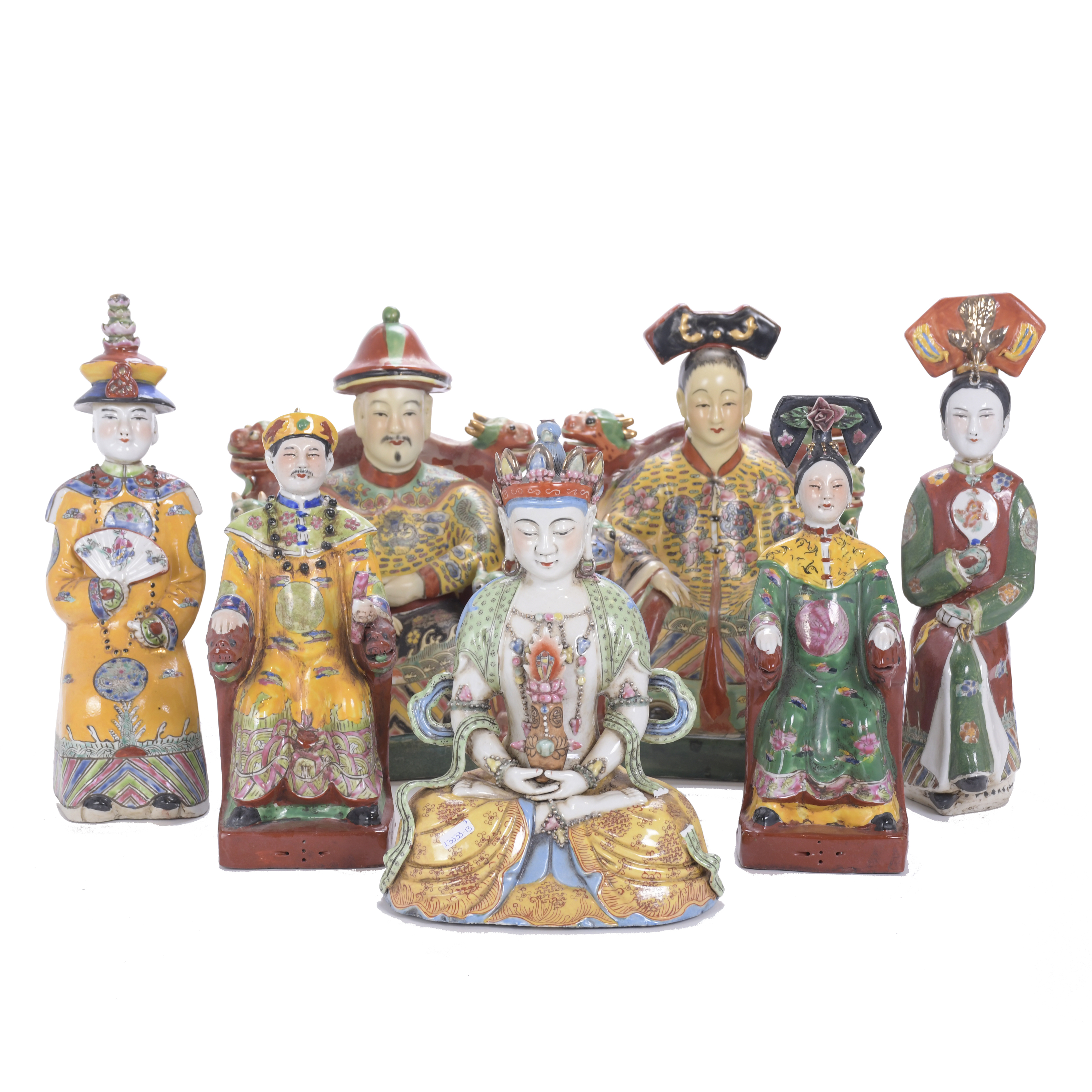 MID 20TH CENTURY CHINESE SCHOOL. SET OF SEVEN FIGURES.