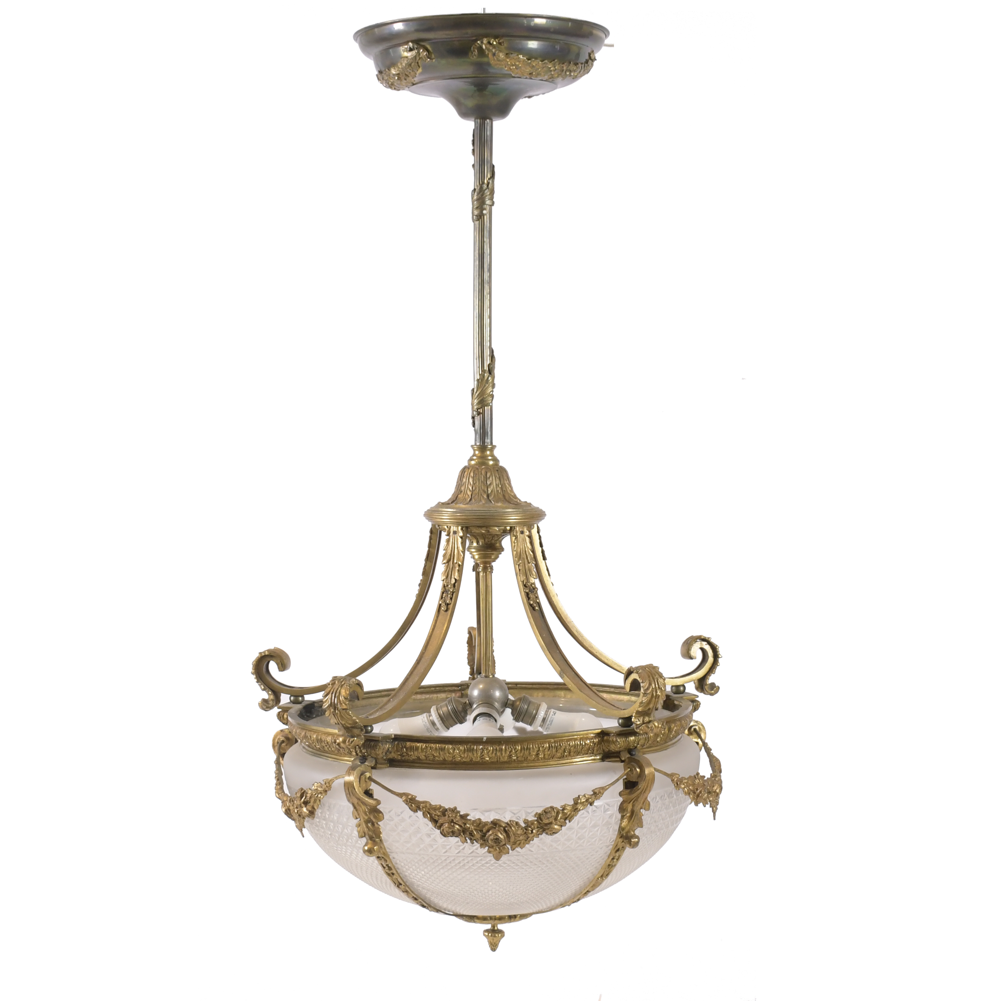 BÉLLE ÉPOQUE STYLE CEILING LAMP, CIRCA 1950.