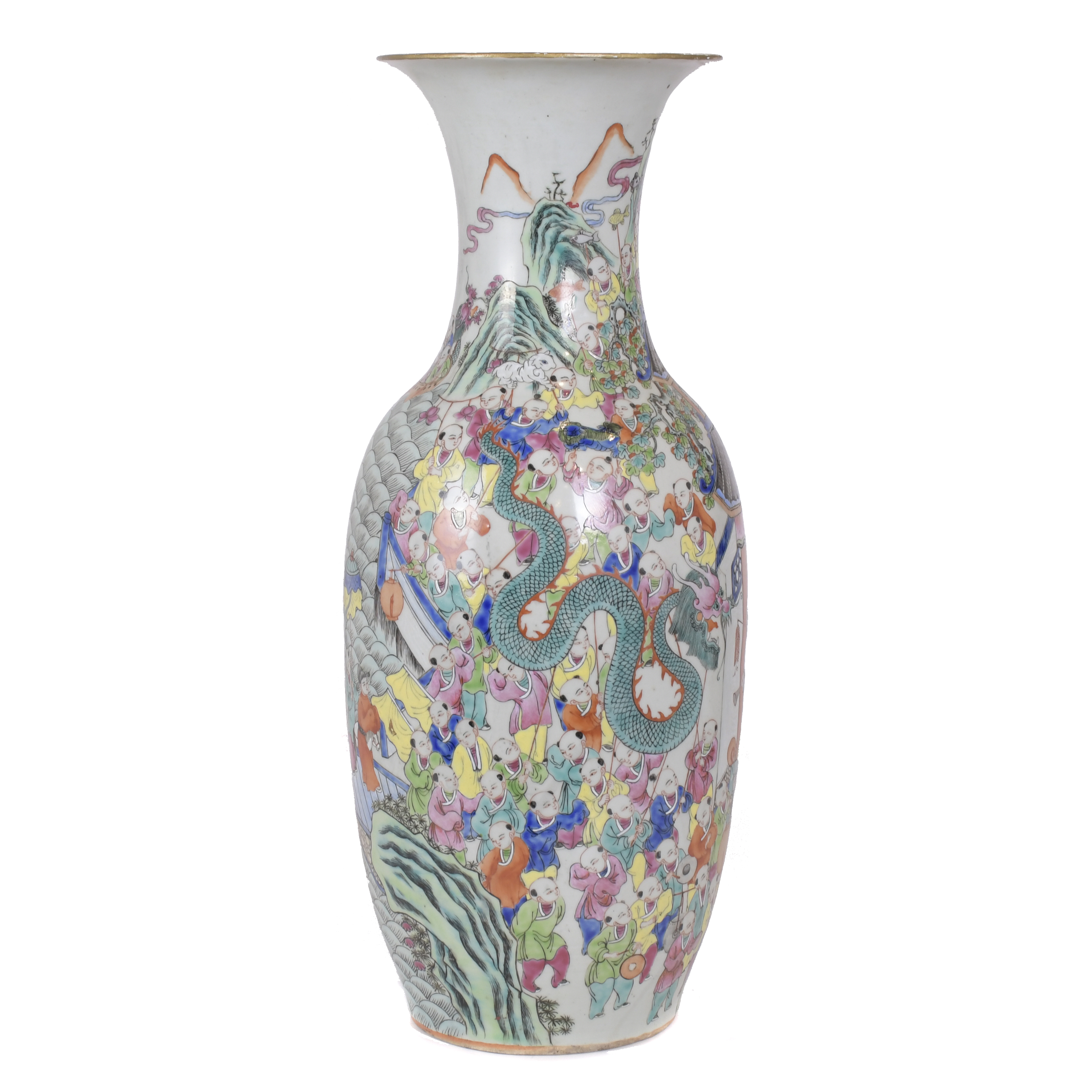 CHINESE ROSE FAMILY VASE, EARLY 20TH CENTURY.