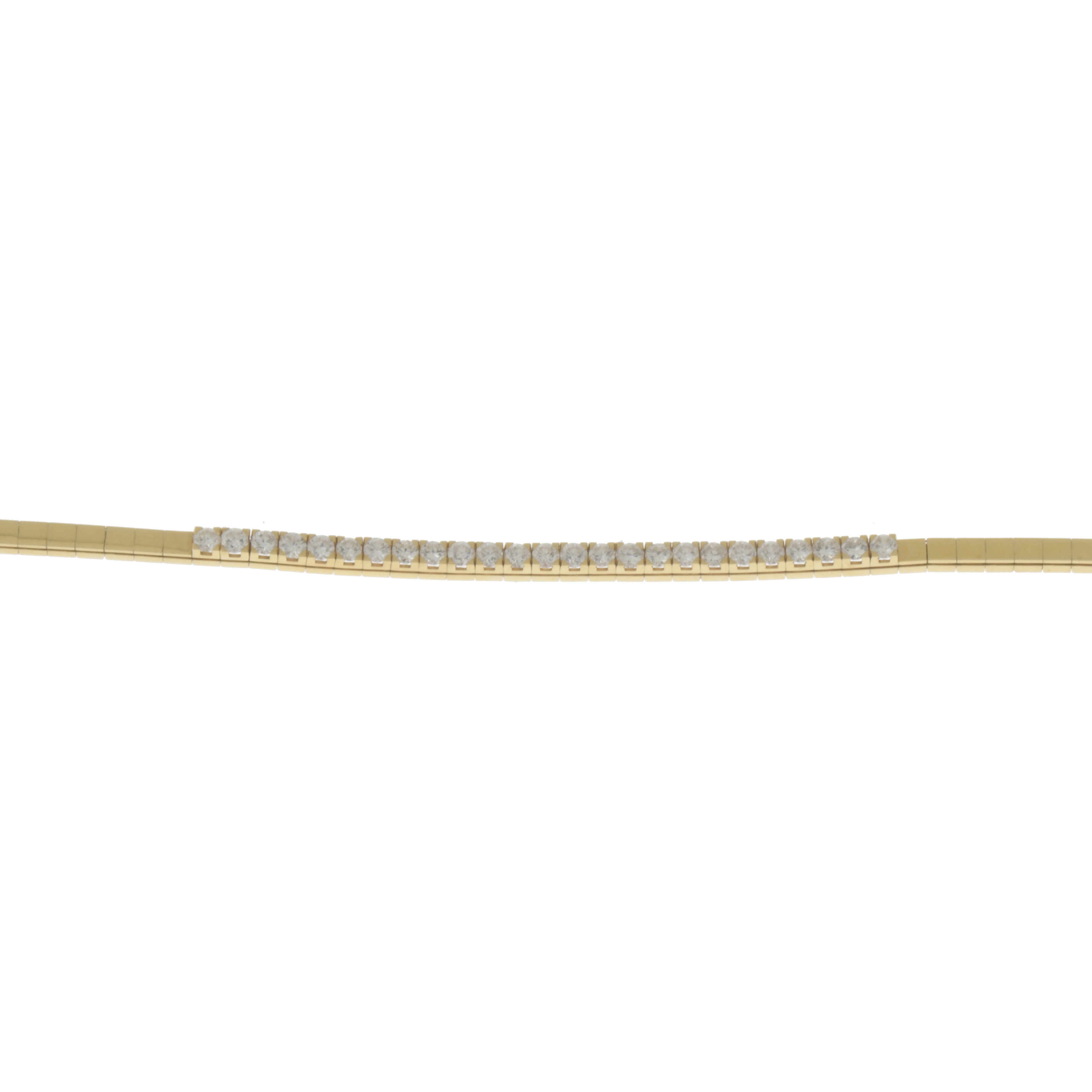 SEMI-RIGID BRACELET IN GOLD AND DIAMONDS