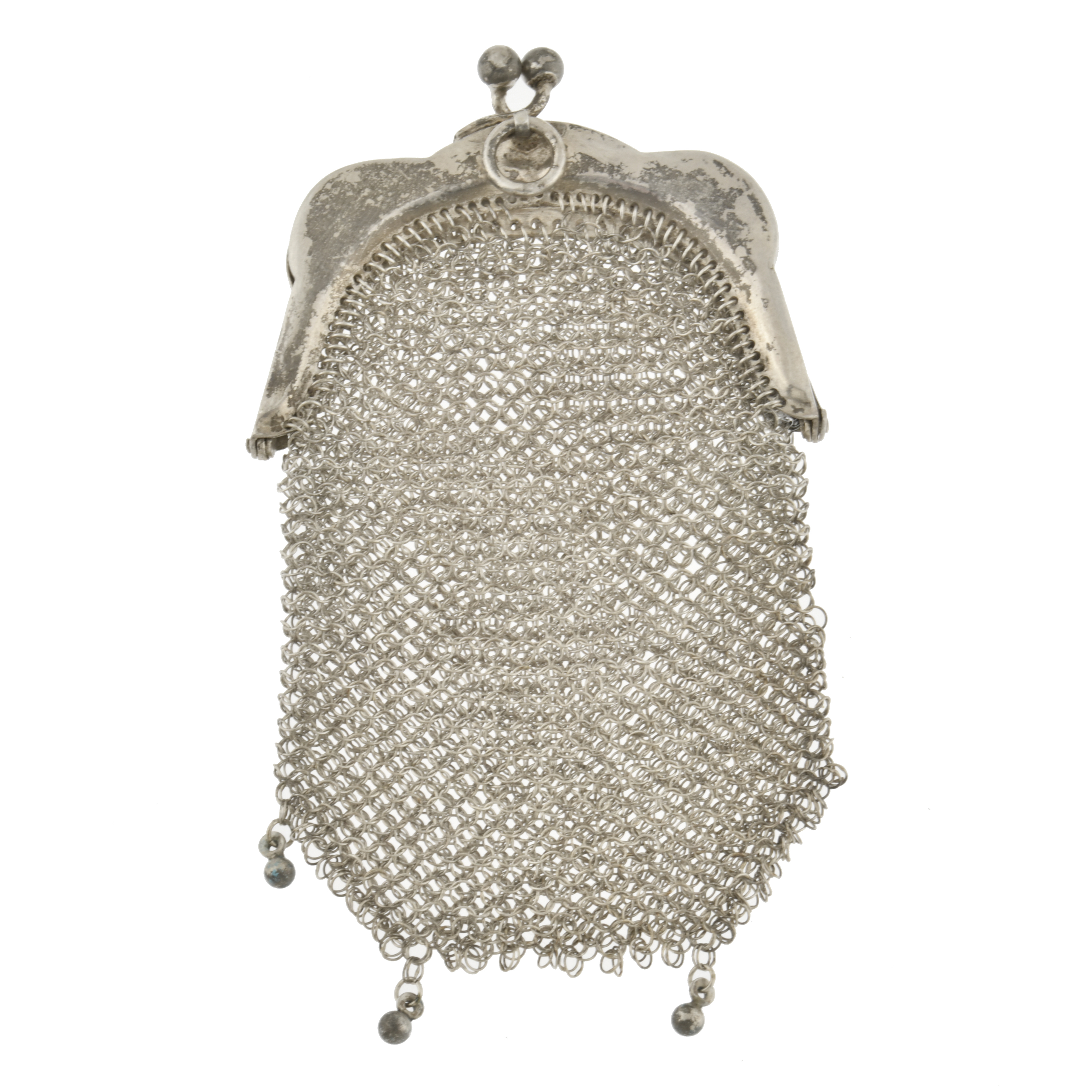 Small silver mesh purse, early 20th century.