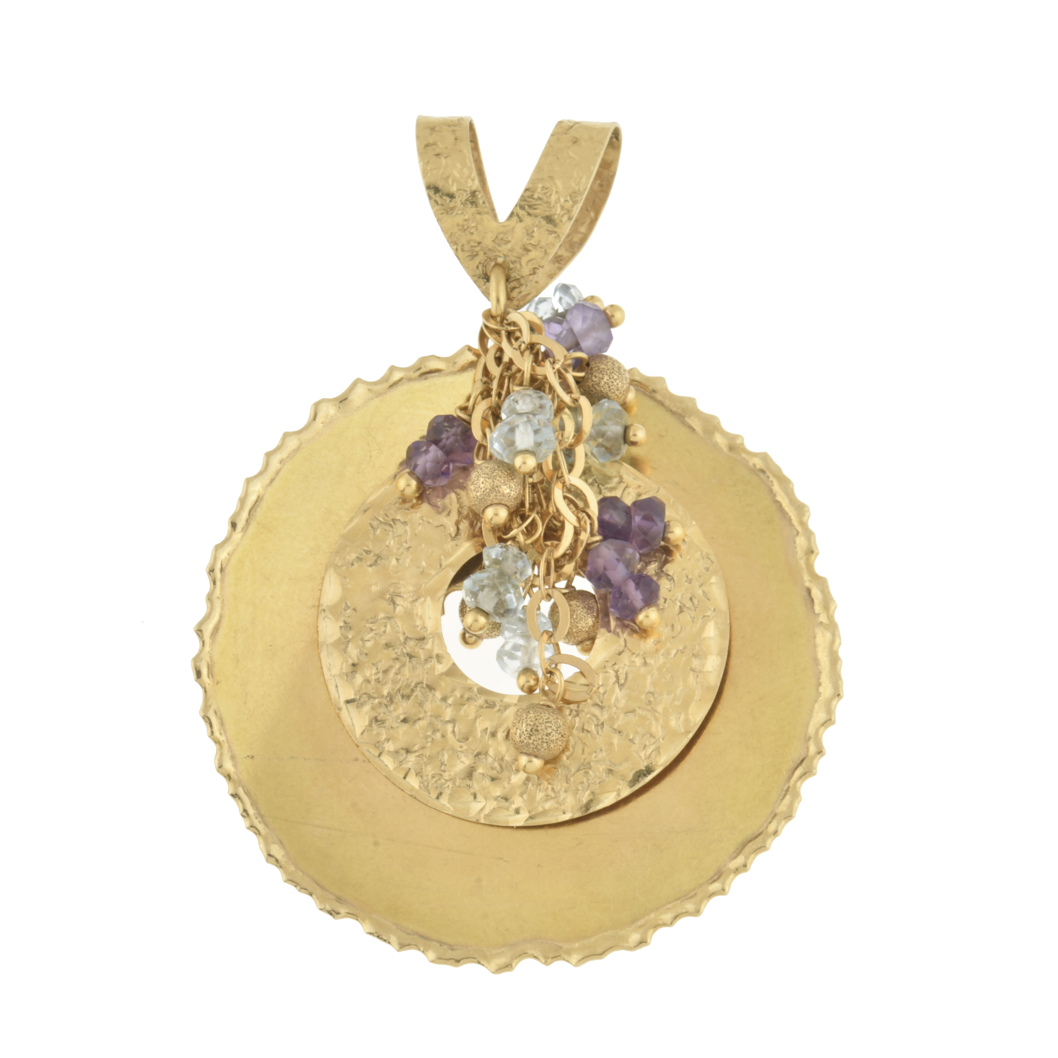 Pendant with semi-precious stones