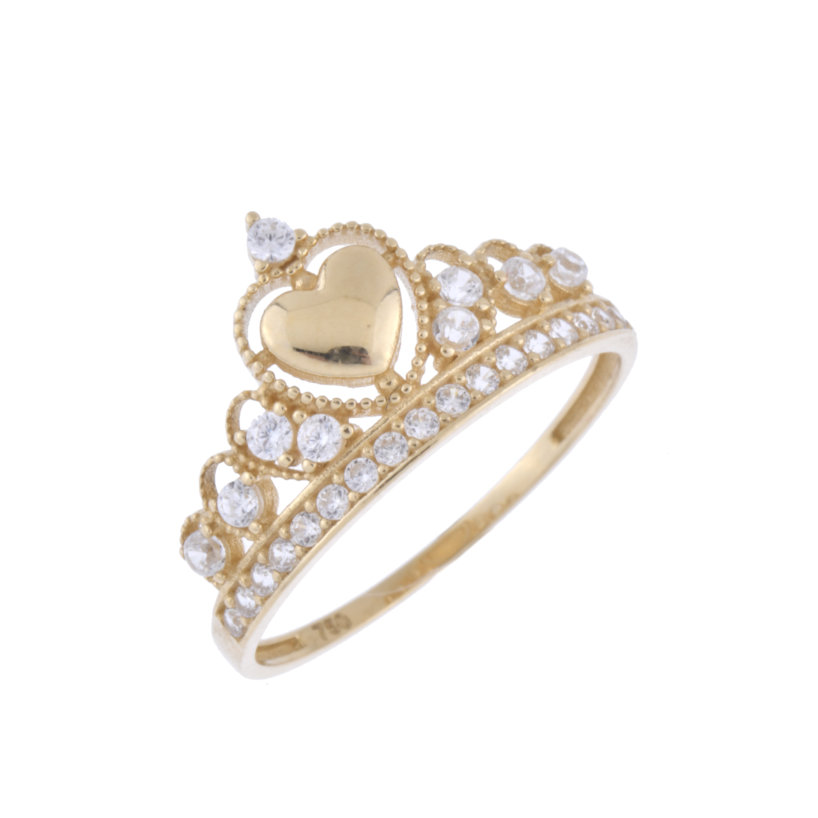 Tiara-shaped ring.