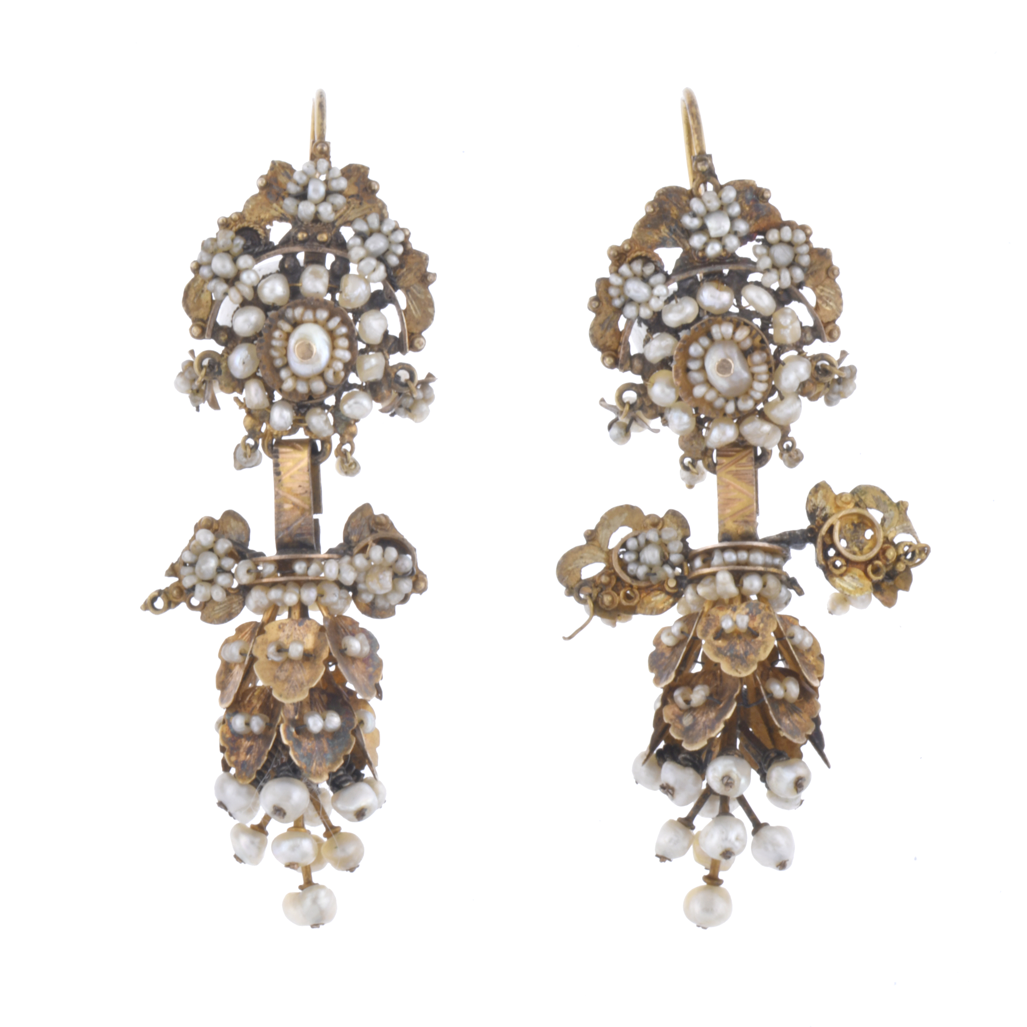 Valencian Neoclassical style popular earrings. Early 20th c