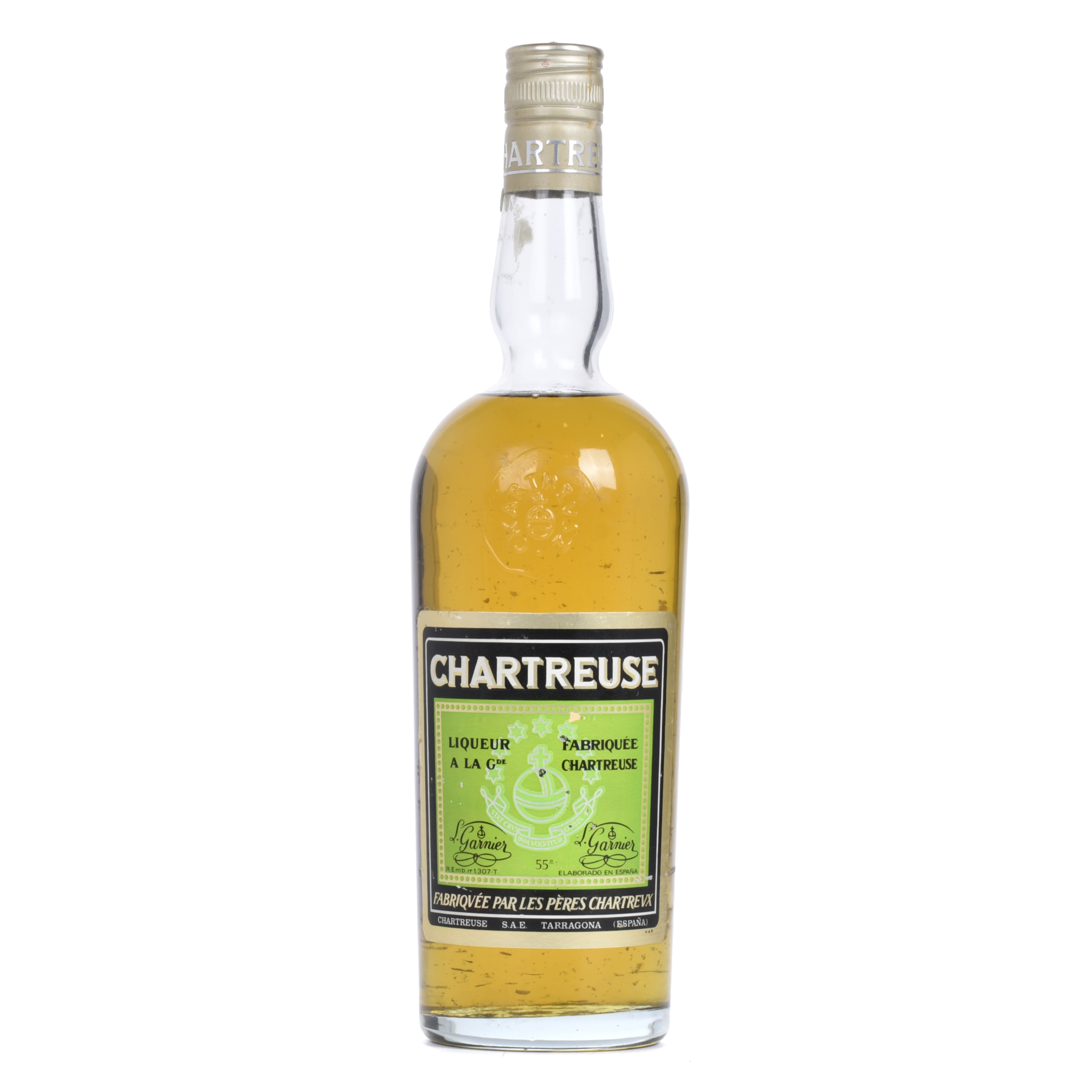 CHARTREUSE. Botella de colección, licor verde, circa 1970 -