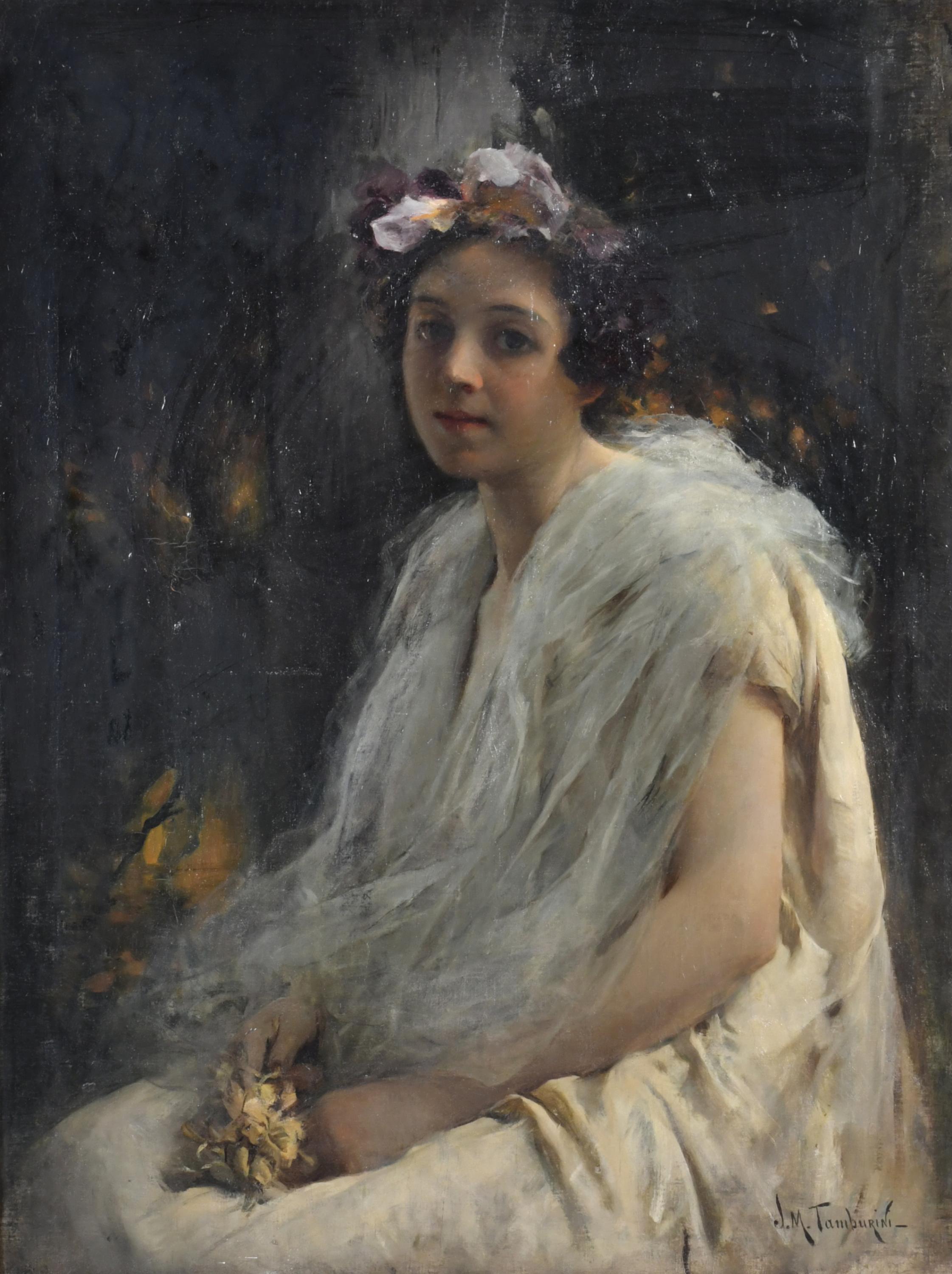 JOSEP MARIA TAMBURINI I DALMAU (1856-1932). "Retrato femeni