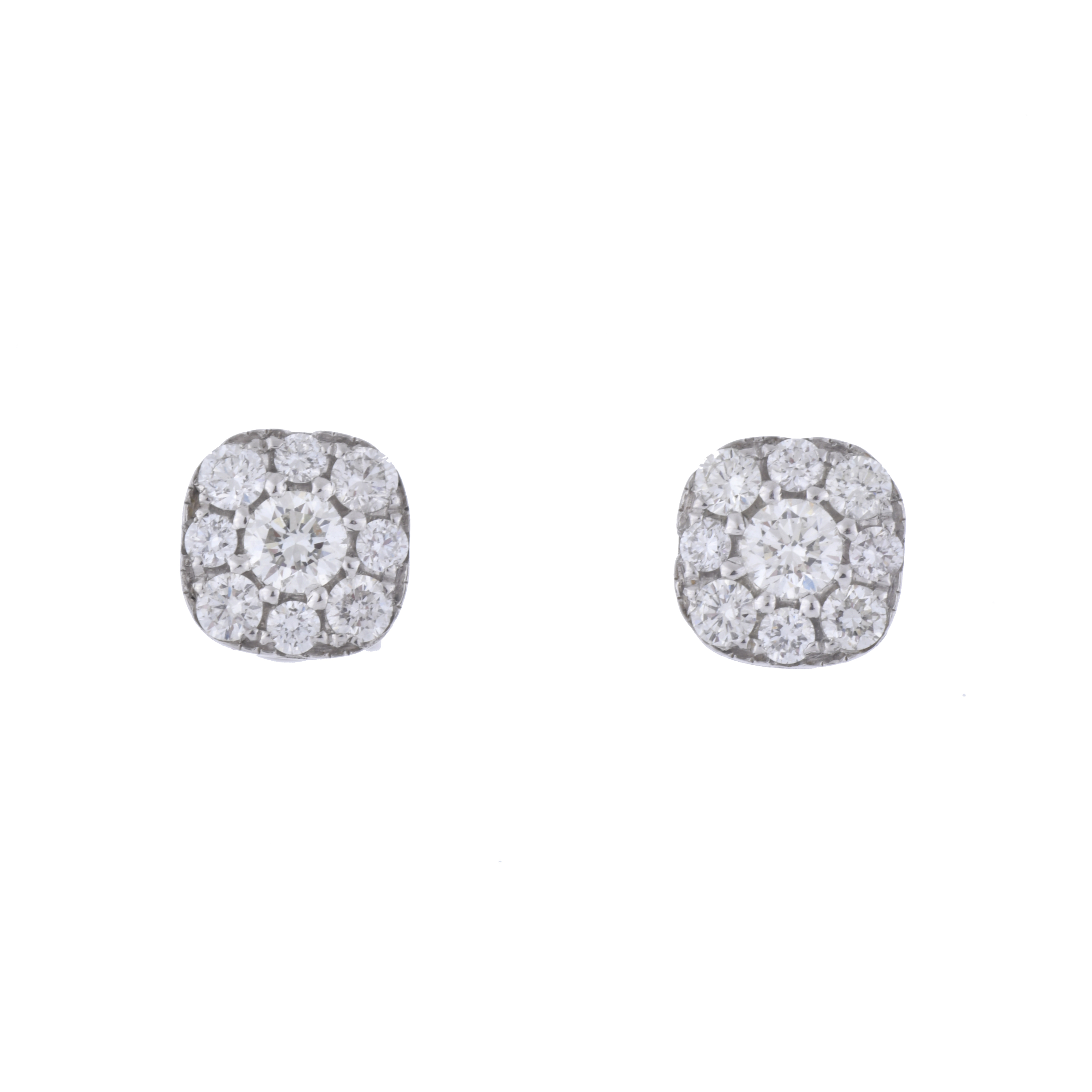 Earrings with diamonds pavé.