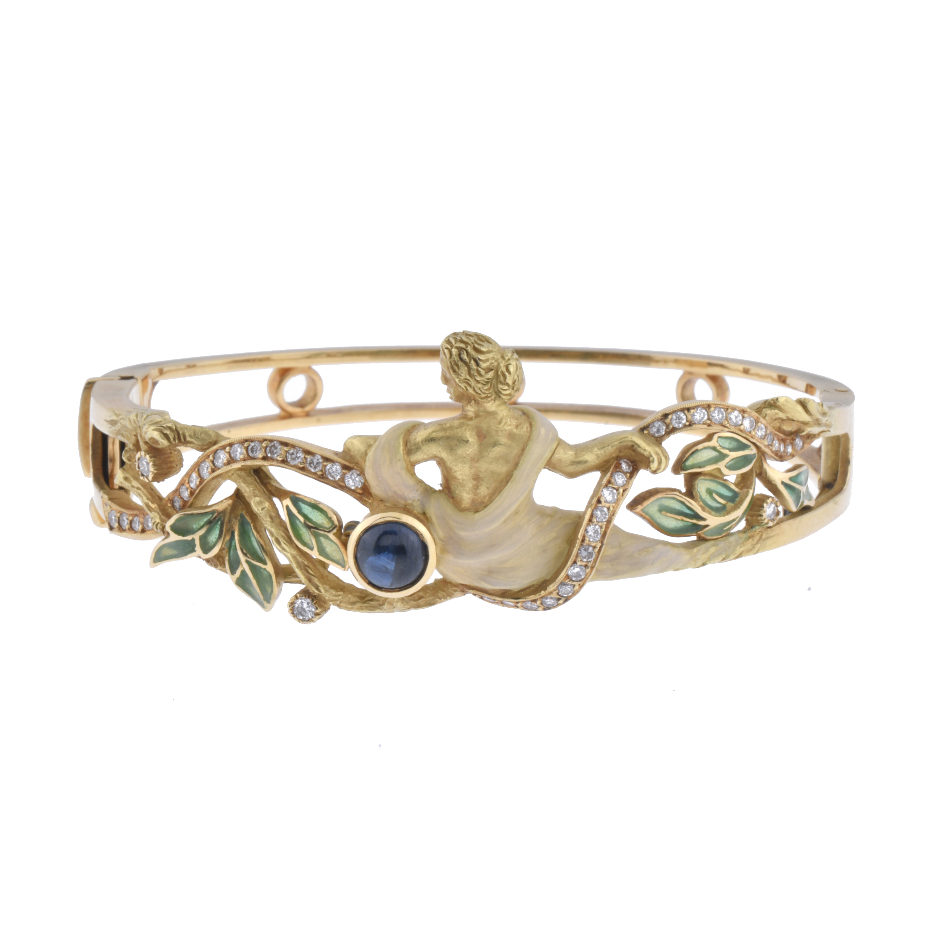 MASRIERA. Modernist rigid bracelet in the shape of a nymph,