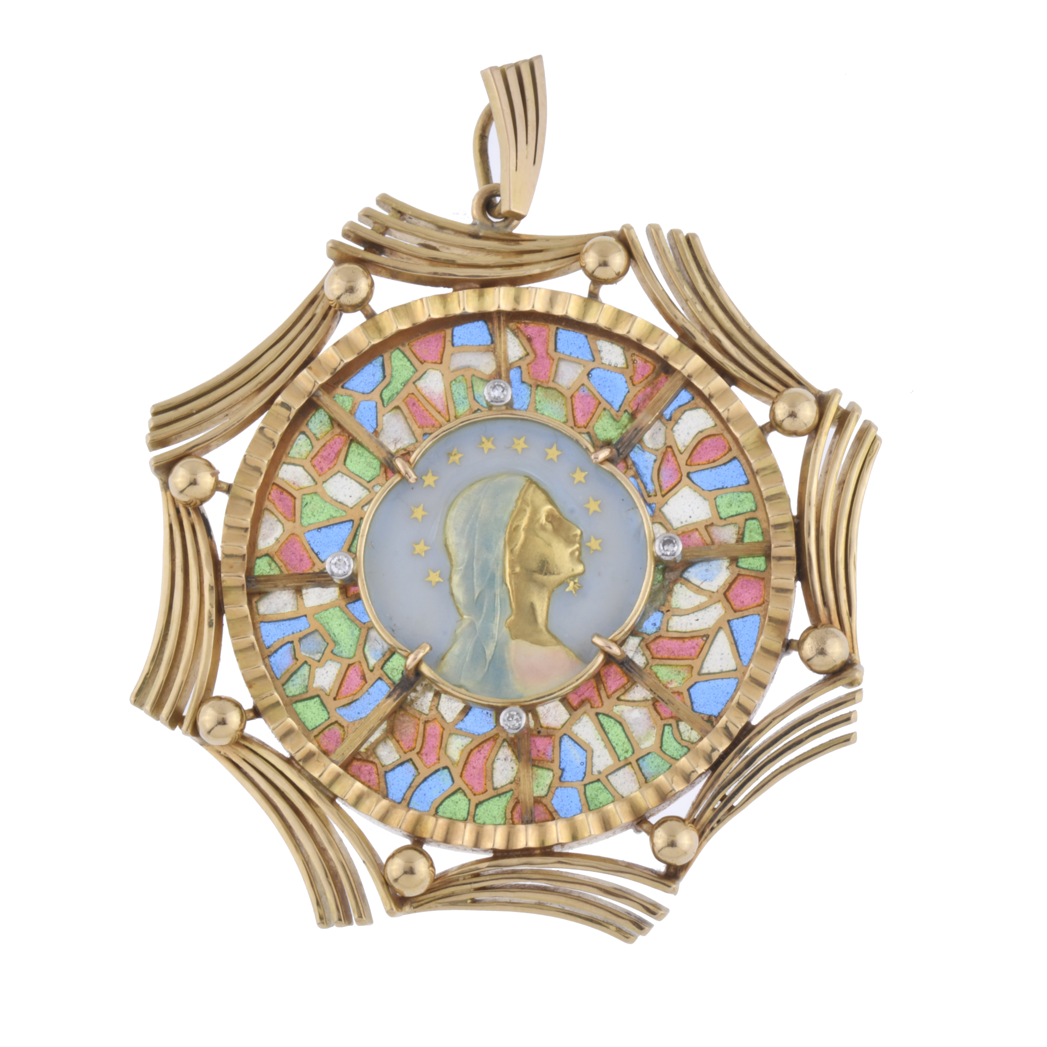 Pendant after Modernist models, with Madonna.