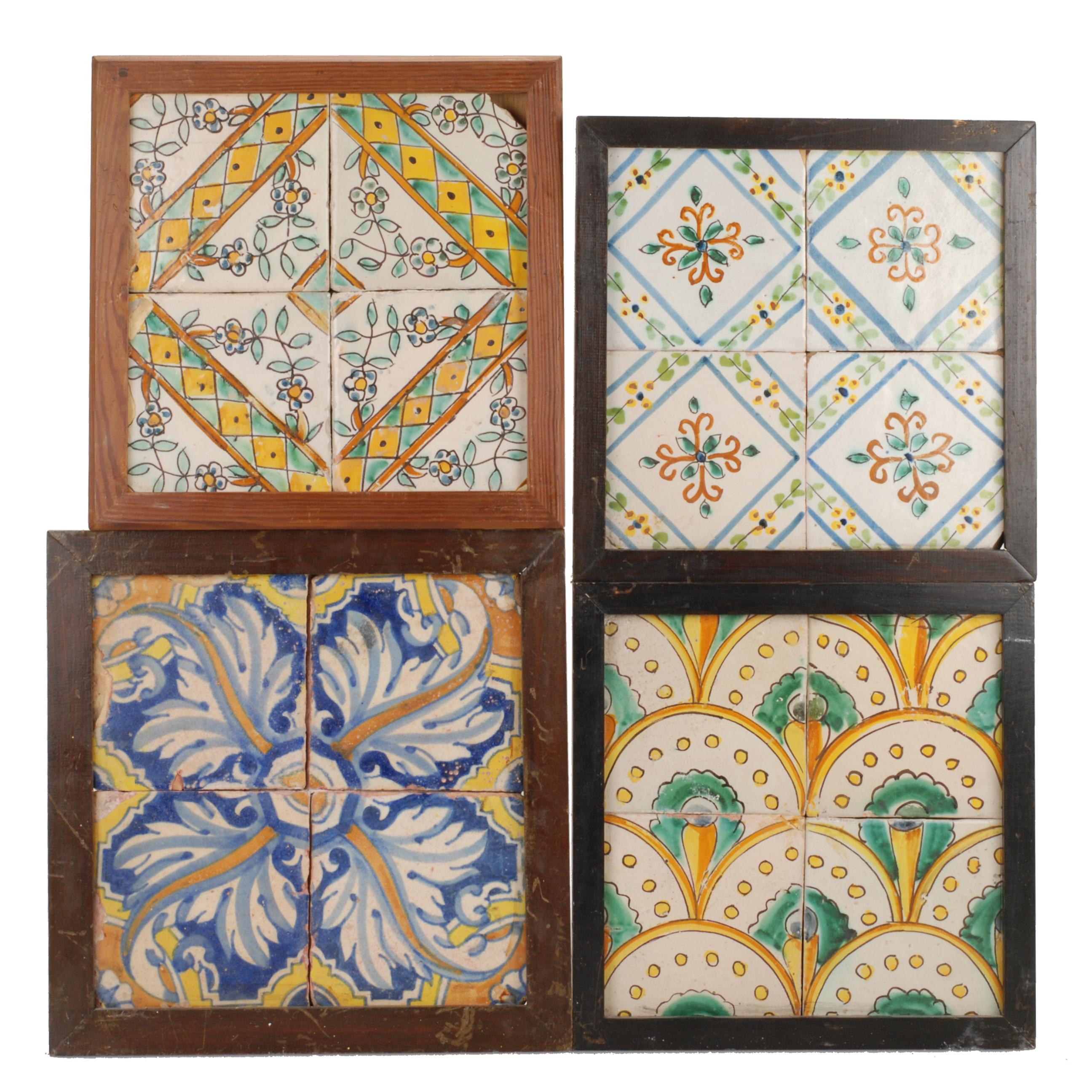 AZULEJOS CATALANES "DE MOSTRA", SIGLOS XVII,  XVIII Y XIX