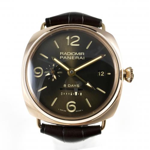 PANERAI. RADIOMIR 8 DAYS GMT.RELOJ PULSERA DE CABALLERO.