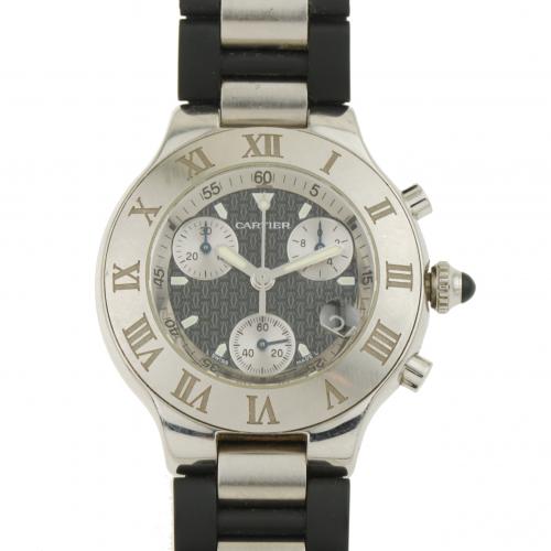 CARTIER.  21 CHRONOSCAPH.RELOJ PULSERA DE CABALLERO.