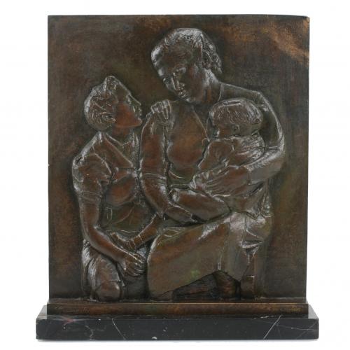 MARTÍ LLAURADÓ I MARISCOT (BARCELONA, 1903-1957)"Maternidad"Bronce