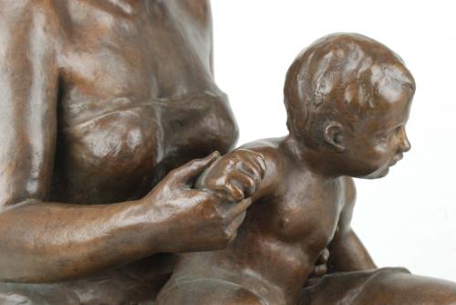 JOAN SEGURANYES (1932), Maternidad., Bronce.