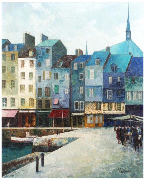 JOSEP M. VAYREDA CANADELL (1932-2001) "Le port d'Honfleur".