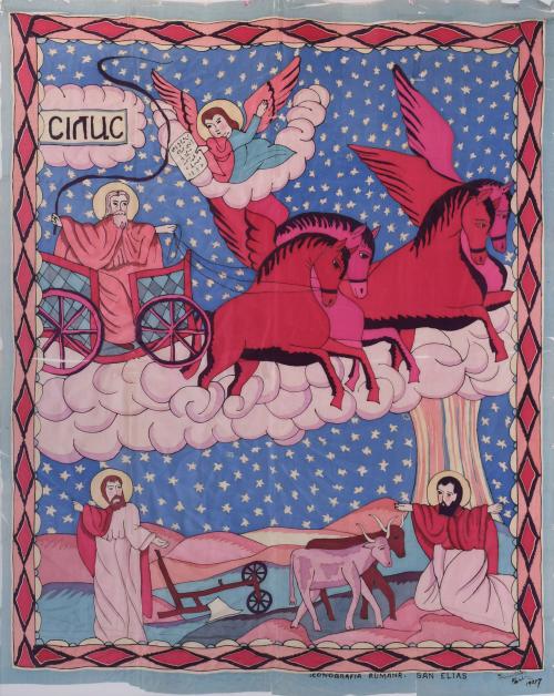 JAUME ELIAS (19TH - 20TH CENTURY). "SAINT ELIAS AND THE CART OF FIRE" (Paris, 1947).