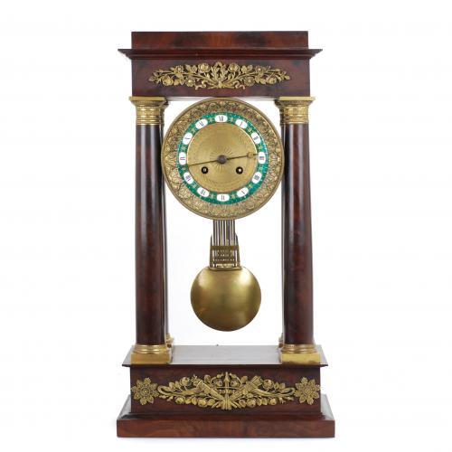 RELOJ DE SOBREMESA FRANCÉS DE PÓRTICO NAPOLEÓN III, SEGUNDA MITAD SIGLO XIX