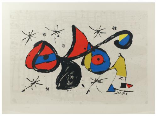 DESPUÉS DE JOAN MIRO (1893-1983)ComposiciónLitografía