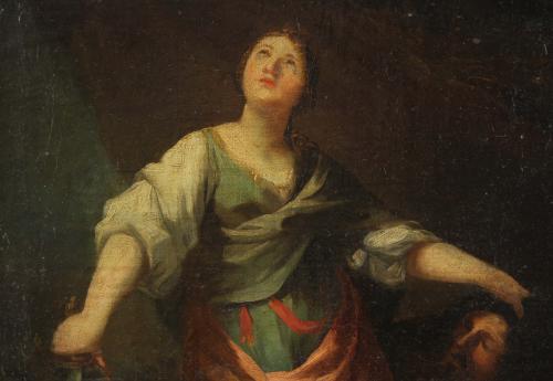 ESCUELA ITALIANA DEL SIGLO XIX "Judith y Holofernes".