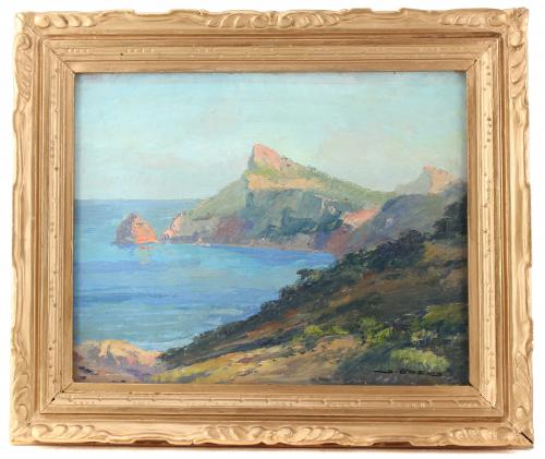 ISIDRE ODENA DAURA (1910-2008)"Desde el camí a Formentor. Mallorca"Óleo sobre tablex