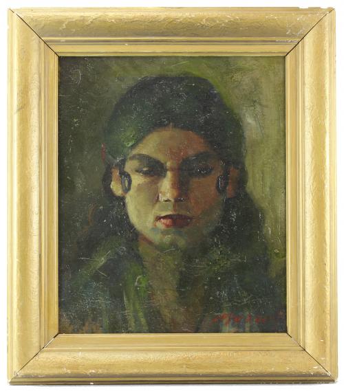 JAUME MUXART DOMENECH (1922)Joven gitanaÓleo sobre lienzo