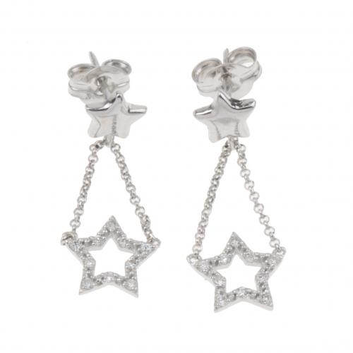 PENDIENTES LARGOS CON DIAMANTES.