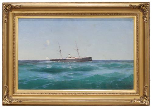 MIKHAIL ALISOV (1859-1933), Barco., Óleo sobre lienzo.