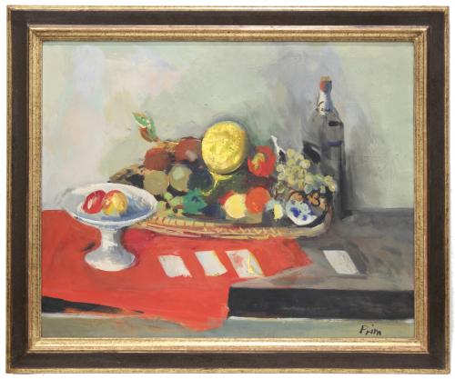 JOSEP MARÍA PRIM GUYTO (1907-1973)Bodegón de frutasÓleo sobre lienzo