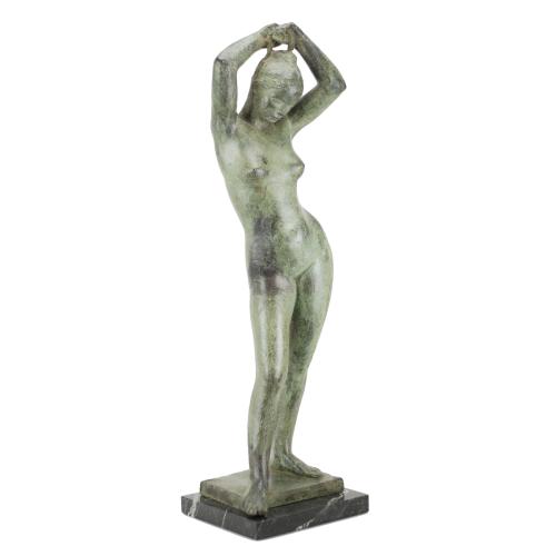 LLUISA GRANERO (1924-2012), Muchacha peinándose., Bronce.