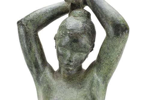 LLUISA GRANERO (1924-2012), Muchacha peinándose., Bronce.