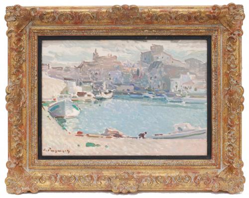 JOSEP PUIGDENGOLAS BARELLA (1906-1987) "Puerto de Ciudadela. Menorca".