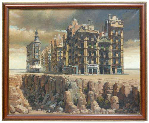 ARNAU ALEMANY (1948)Vista urbanaÓleo sobre lienzo