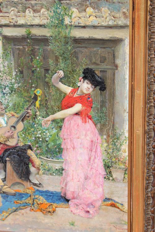 JOSÉ VILLEGAS Y CORDERO (1844/48-1921). "Flamenco partying".