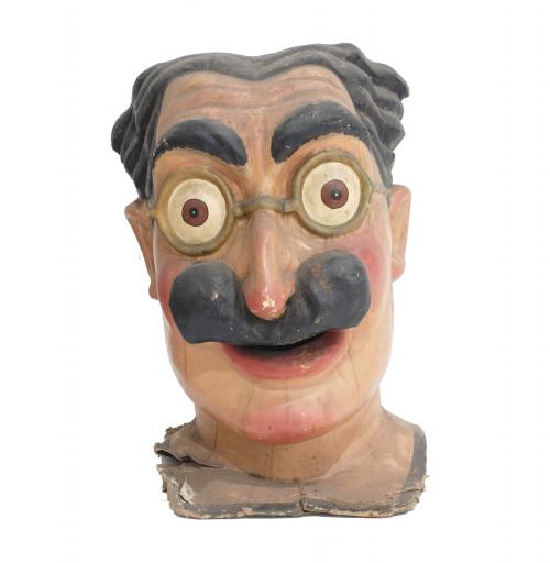 "GROUCHO MARX", MÁSCARA DE CABEZUDO, SEGUNDA MITAD SIGLO XX