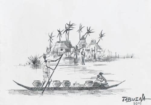 ROMEO TABUENA (1921-2015) Canoa por el río.