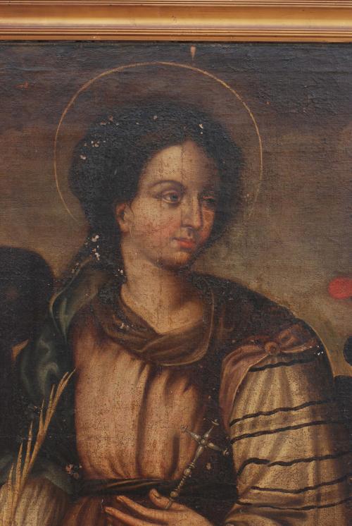 SPANISH SCHOOL, C18th. "SAINT MARGARET".