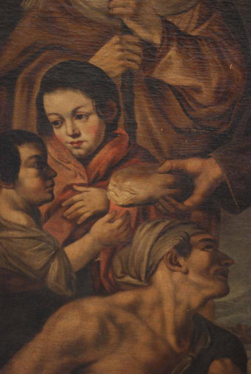 17TH. CENTURY SPANISH SCHOOL. "SAINT ANTHONY OF PADUA WITH 