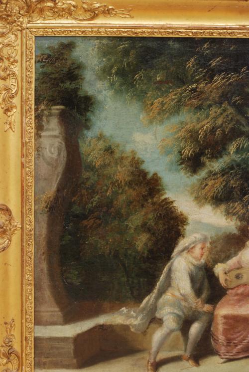 ATRIBUIDO A ANTOINE WATTEAU (1684 - 1721)., Sin título., Ól