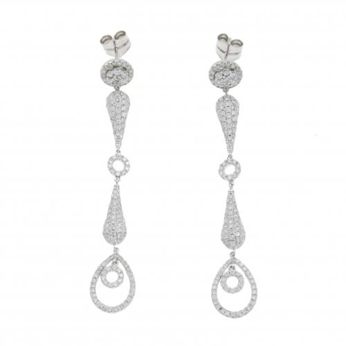 PENDIENTES LARGOS DE DIAMANTES.