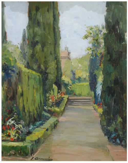 JOAQUÍM ASENSIO MARINÉ (1890-1961). "Jardín".