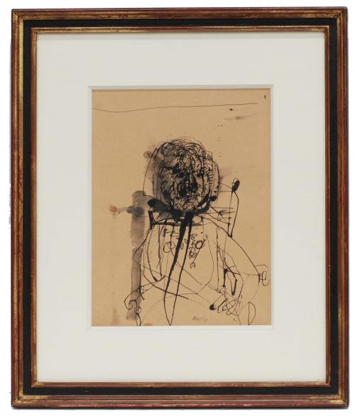 Ink on paper.Signed and dated on the lower area, 1947. Frame with glass. 29 x 22,5 cm and 49,2 x 42,5 cm (frame).