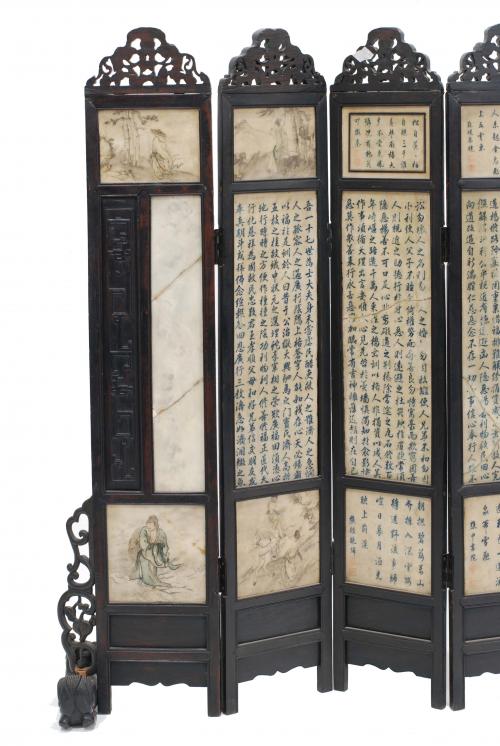 CHINESE SCREEN IN 6 PARTS, 19TH CENTURY