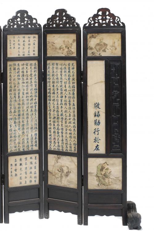 CHINESE SCREEN IN 6 PARTS, 19TH CENTURY