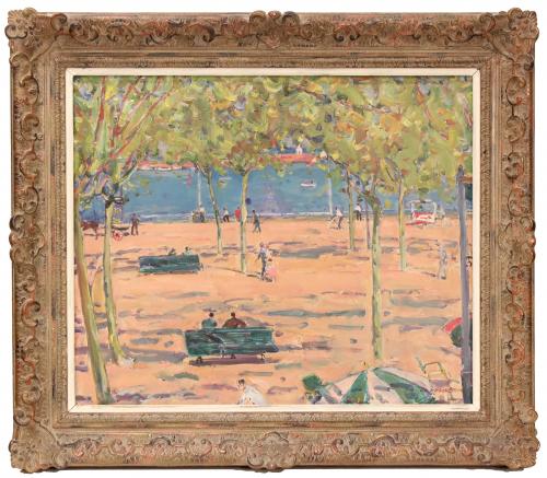 Oil on canvas.Signed on the lower right corner. Label of the Sala Parés on the back.61 x 50 cm and 66,5 x 77,5 cm (frame).