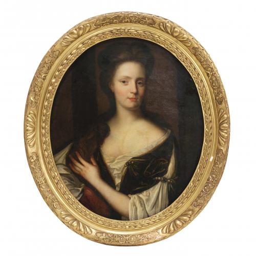 LATE 17TH CENTURY/EARLY 18TH CENTURY ENGLISH SCHOOL  "PORTRAIT OF A LADY".