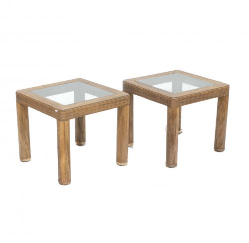 PAIR OF SIDE TABLES, 1970&#39;S