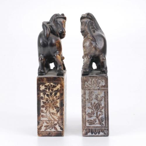 PAIR OF CHINESE SEALS, 20TH CENTURY